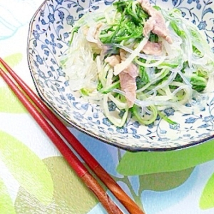 水菜と豚コマのつるりんうま煮♪